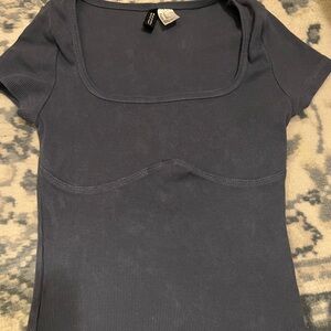 Divided square neck top
